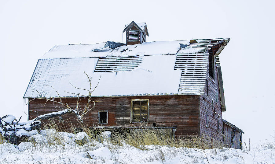 Red Barn in Winter by Kenneth Blye Red Barn in Winter by Kenneth Blye