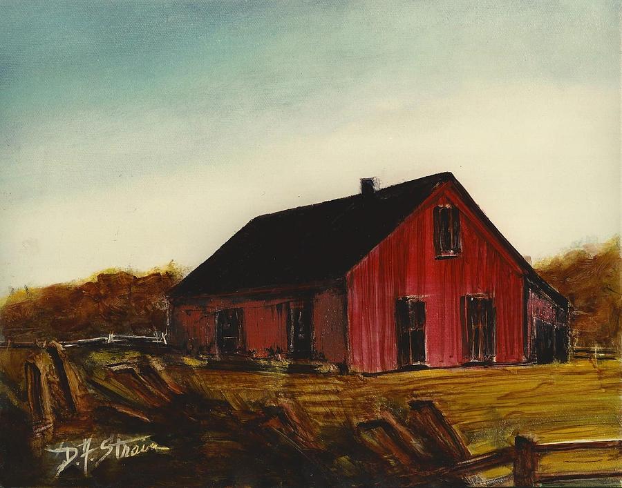 Red Barn   Number 2 Painting by Diane Strain