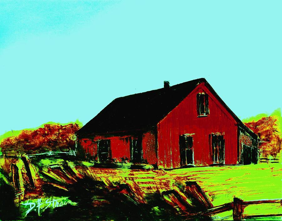 Red Barn   Number 5 Painting by Diane Strain