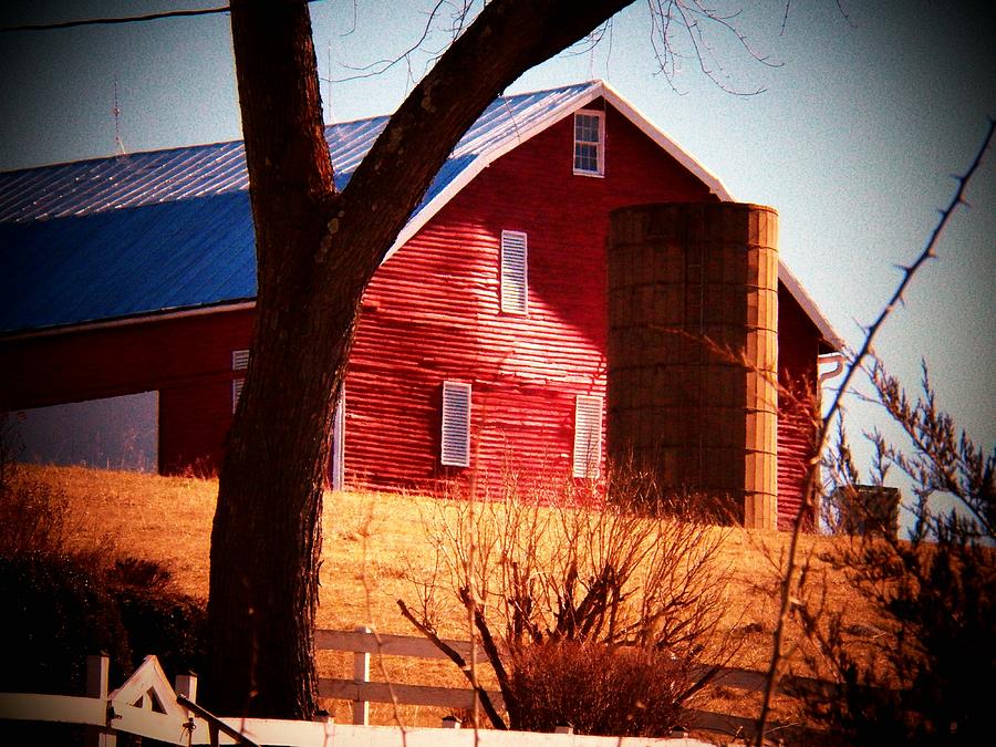 Red Barn On A Country Road Photograph by Joyce Kimble Smith