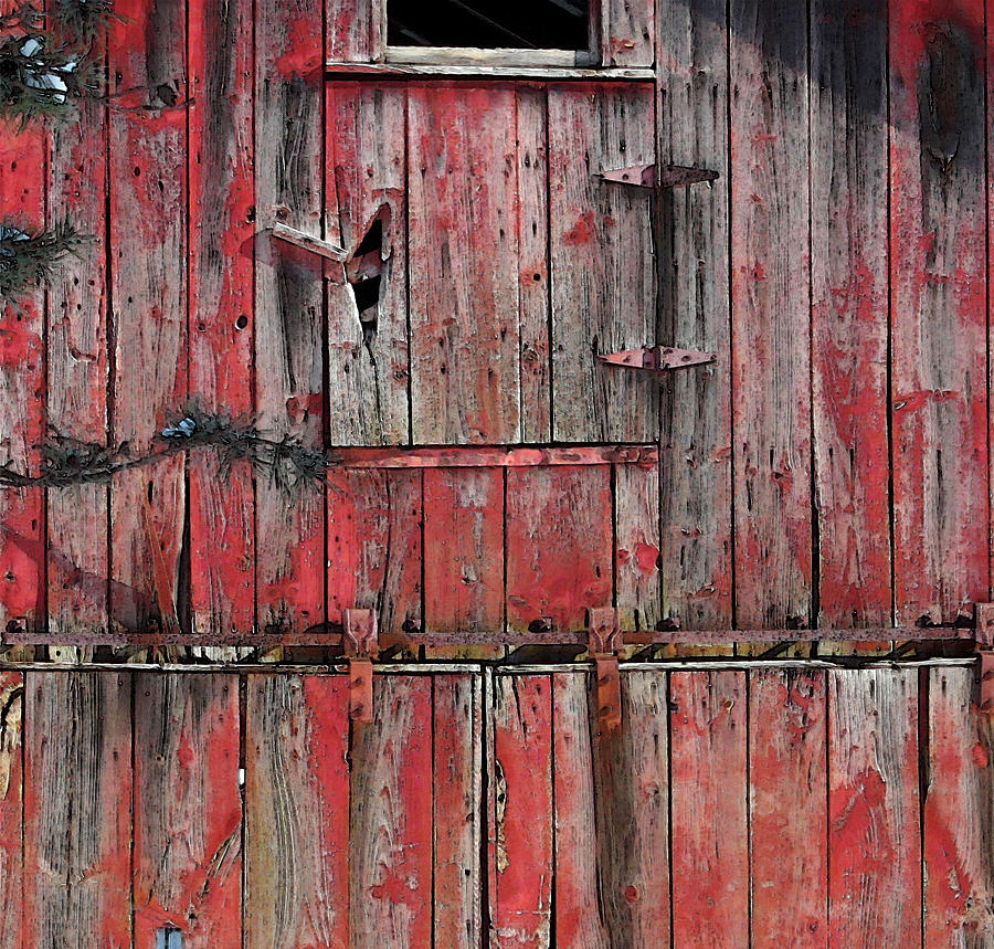 Red Barn Parts Photograph by Mary Bedy