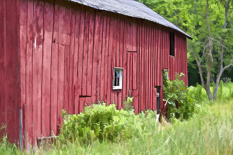 Red Barn Side Photograph by David Letts