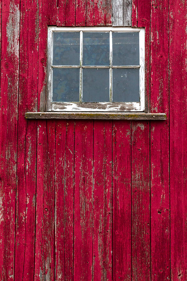 Red Barn Window Photograph by Teri Virbickis