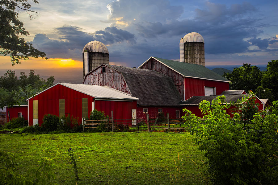 Red Barns Photograph by Debra and Dave Vanderlaan