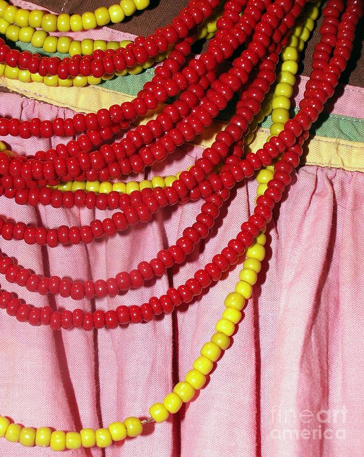 Necklace Photograph - Red Beads by Valerie Reeves
