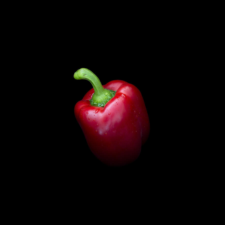 Red Bell Pepper In Shadow Photograph