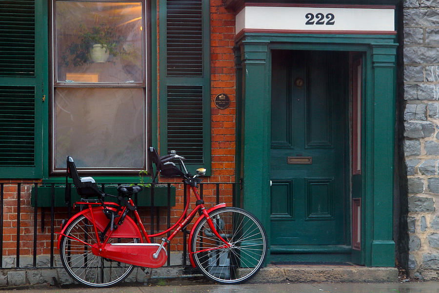 Red Bicycle Photograph by Jim Vance