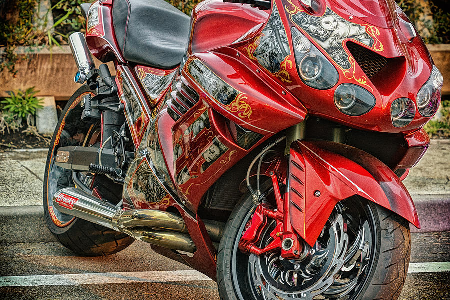 Red Bike Photograph by John Swartz