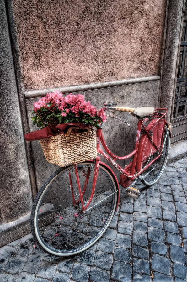 Bike Photograph - Red Bike by Leonardo Marangi Bike Photograph - Red Bike by Leonardo Marangi