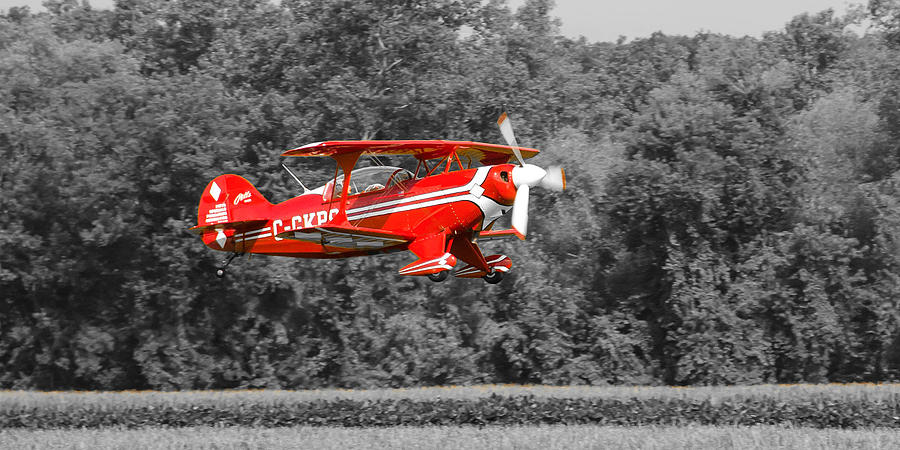 Red Biplane Photograph by Guy Whiteley