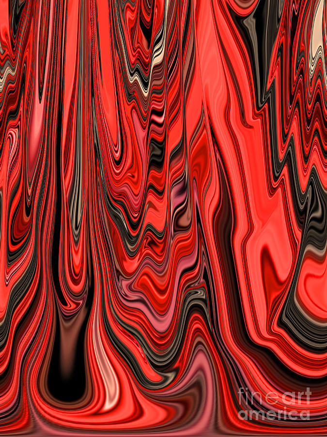 Red Black and White Abstract Design Pattern Curve and Zig Zag Digital Art by Minding My by Adri Ray - Fine Art America