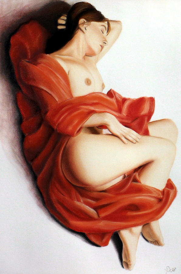Red Blanket Pastel by Joseph Ogle