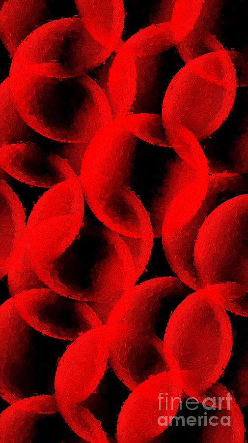 Red Blood Cells 2 Digital Art by Andee Design