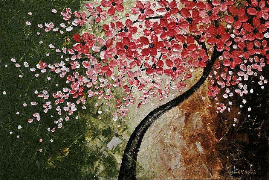 Red Blossoms Painting By Tomoko Koyama - Fine Art America