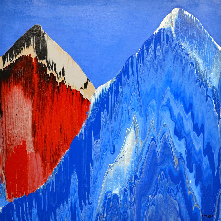 Red Blue Painting by Brooke Friendly