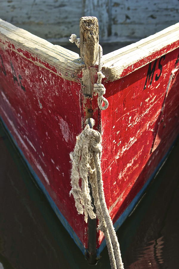 Red Boat Photograph by Amazing Jules
