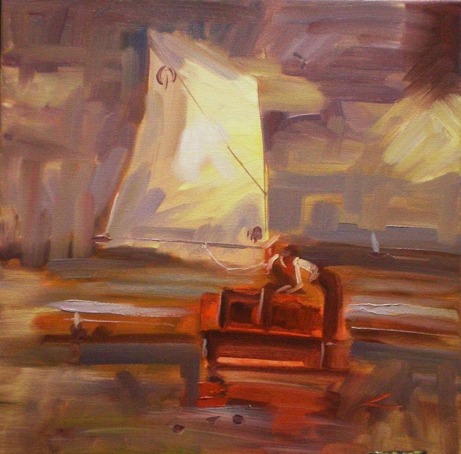 Red Boat Painting