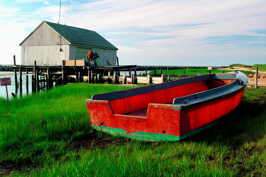 Red Boat Photograph by Ken Stampfer