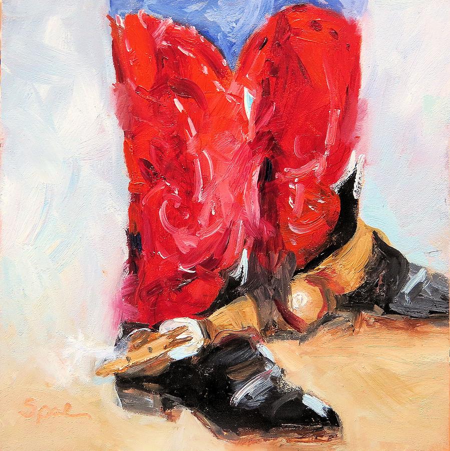 Red Boots Painting by Suzy Pal Powell