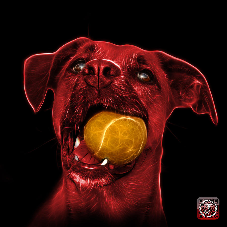 Red Boxer Mix Dog Art - 8173 - BB Digital Art by James Ahn