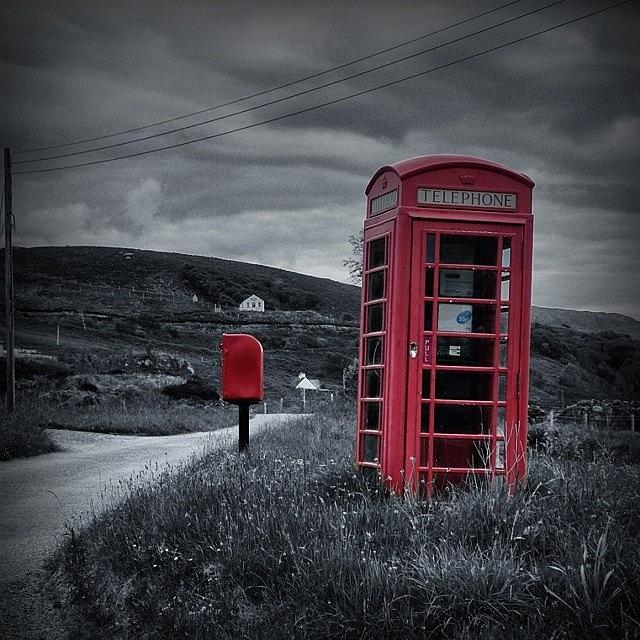 Black And White Photograph - Red Boxes by Phil Tomlinson