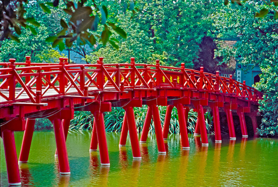 Red Bridge in Hanoi Vietnam Photograph by Matthew Bamberg