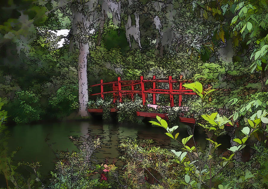 Red Bridge  Photograph by Mary Underwood