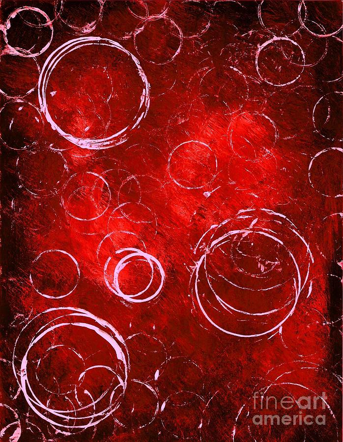 Red Bubbles Painting