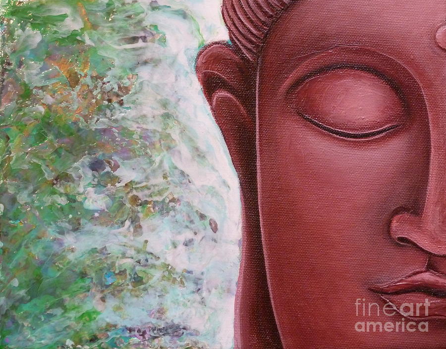 Red Buddha Painting By Gayle Utter Fine Art America   Red Buddha Gayle Utter 