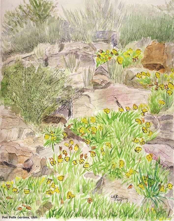 Red Butte Gardens Painting by Linda Feinberg