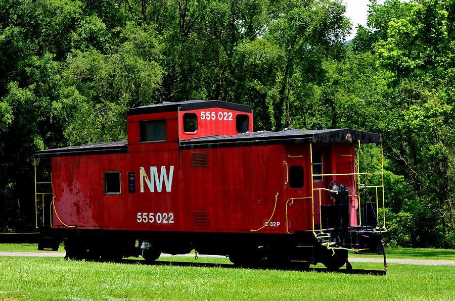 Red Caboose Photograph by Cathy Shiflett