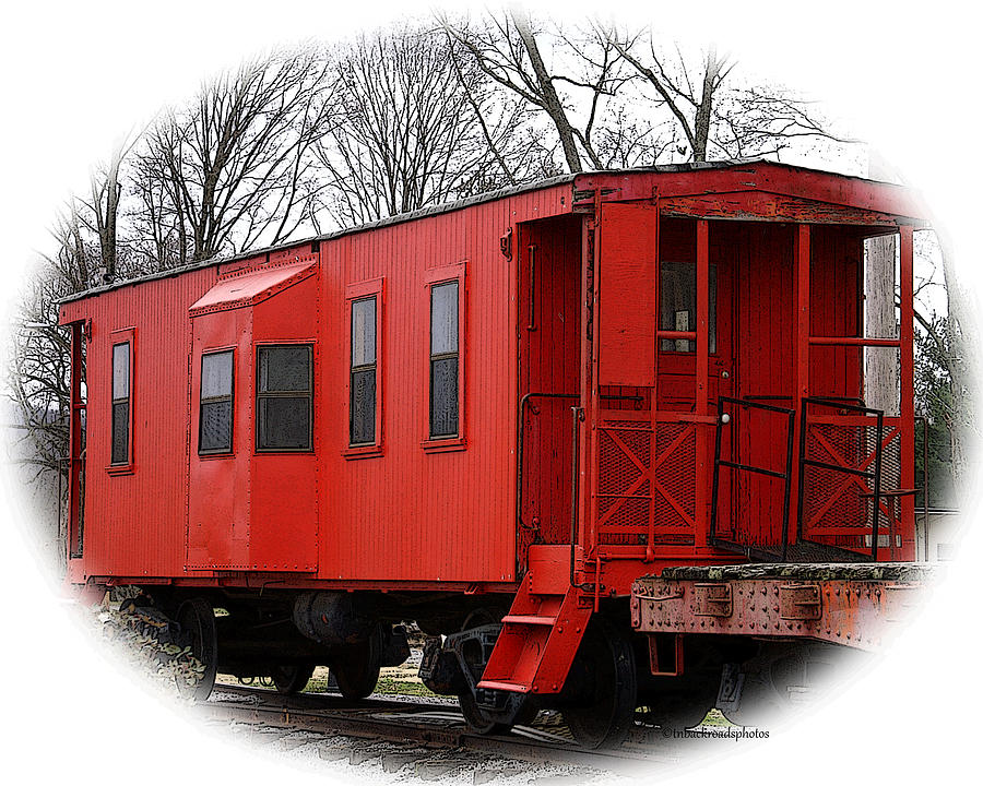 Red Caboose Photograph by TnBackroadsPhotos 