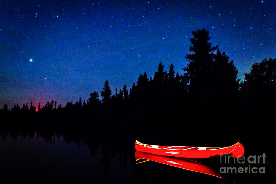 Red Canoe I Photograph by Lori Dobbs