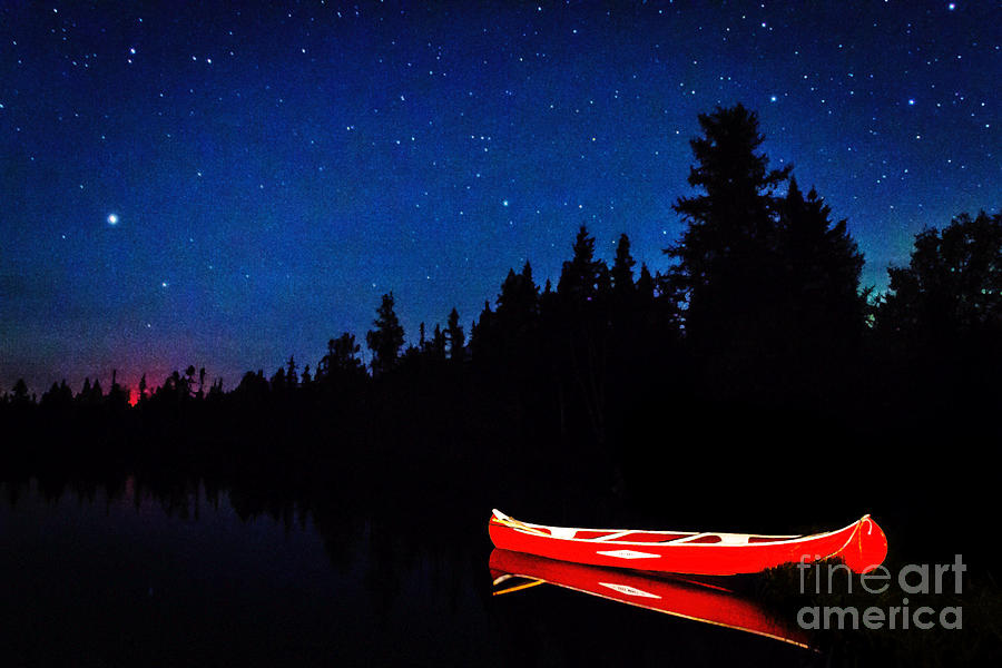 Red Canoe Photograph by Lori Dobbs