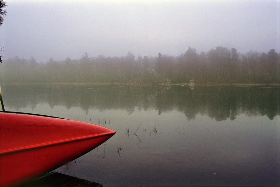 Red Canoe Photograph by Matt Swinden