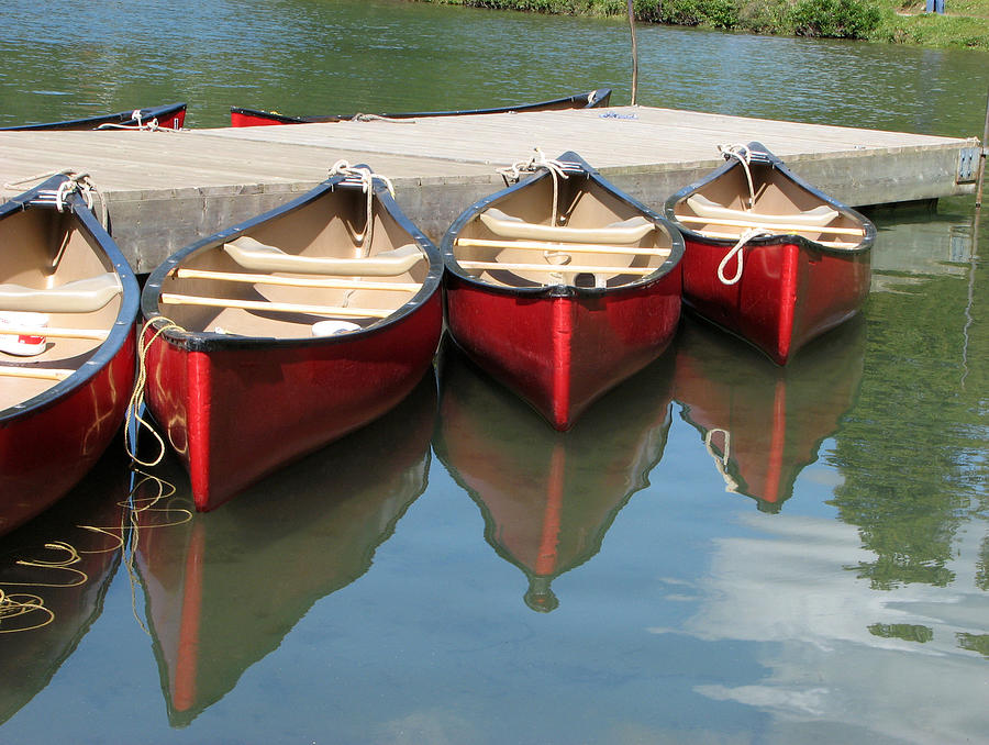 Red Canoes  by Marcia Socolik