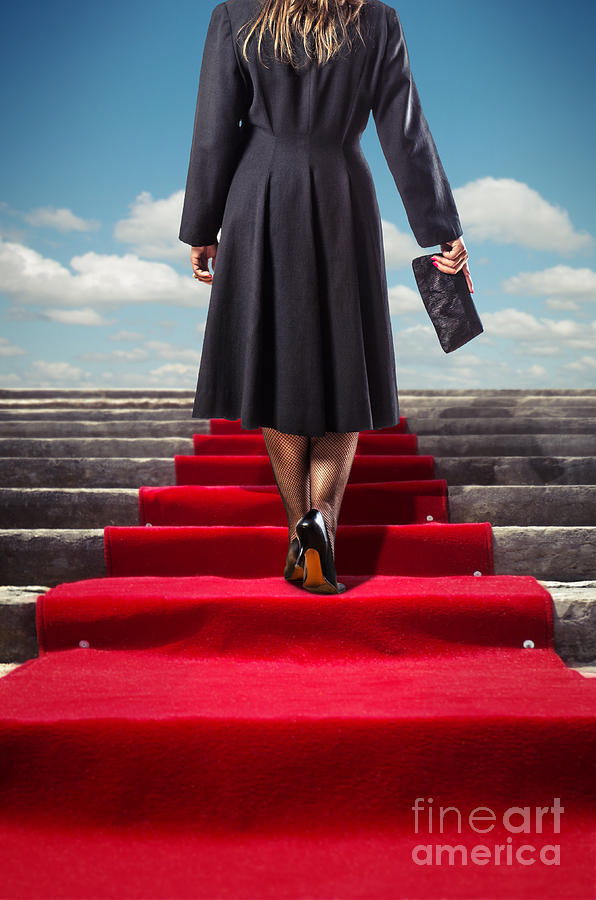 Red Carpet Stairway Photograph by Carlos Caetano