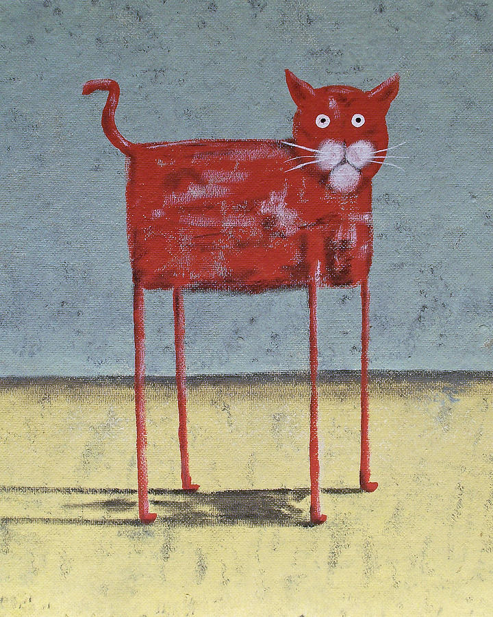 Animal Painting - Red Cat by Dan Engh