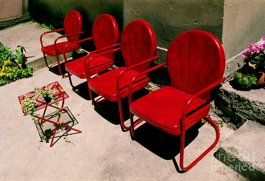 Red Chairs Photograph by Tom Brickhouse