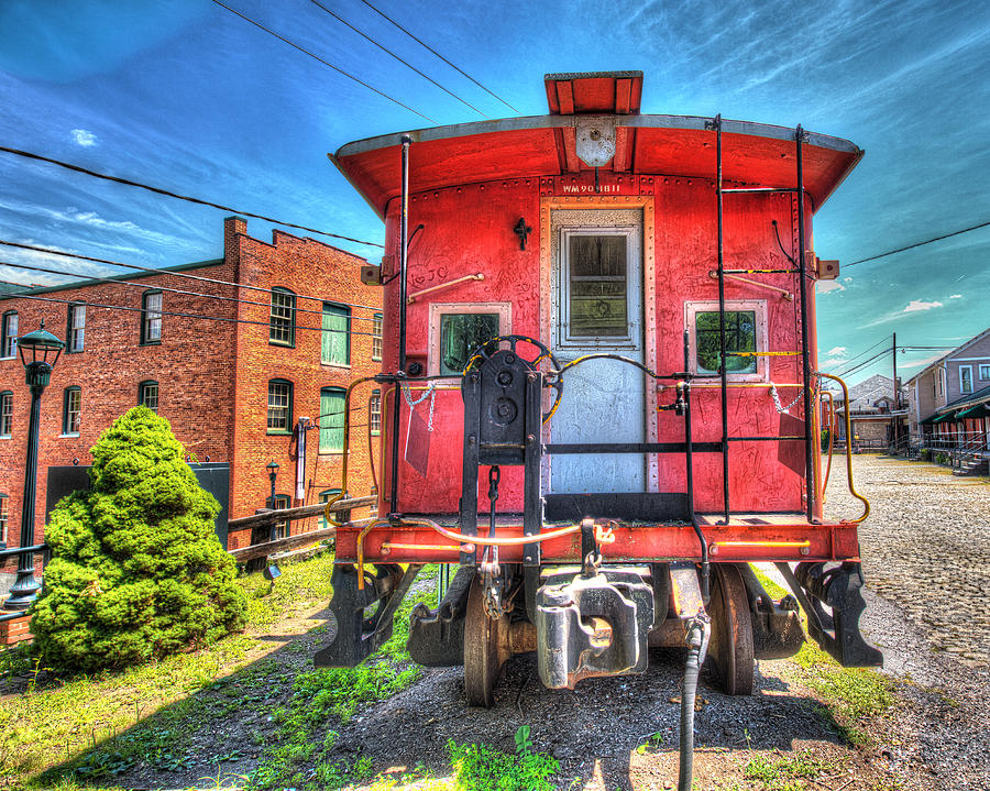 Train Photograph - Red Chessie Caboose Staunton Virginia by Greg Hager