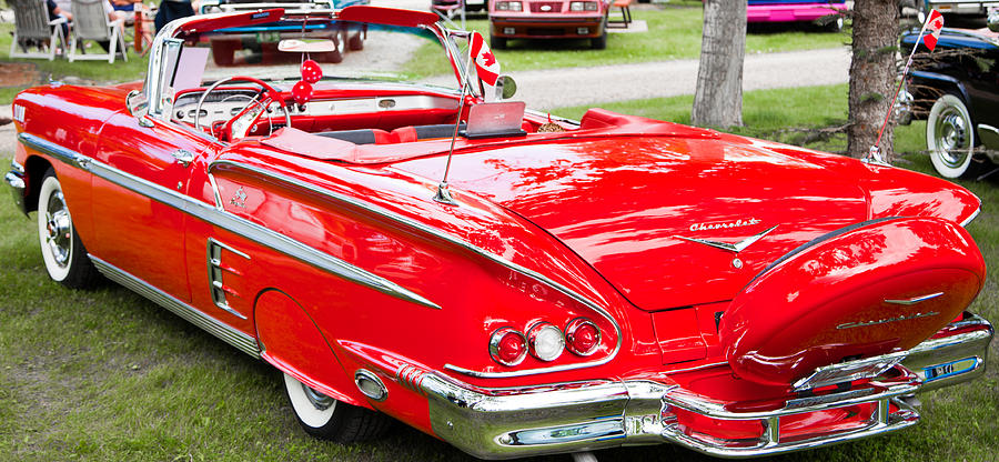 Red Chevrolet Classic Photograph by Mick Flynn