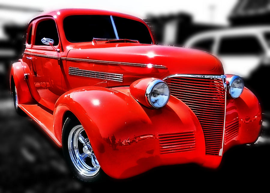 Red Chevy Hot Rod Photograph by Vic Montgomery