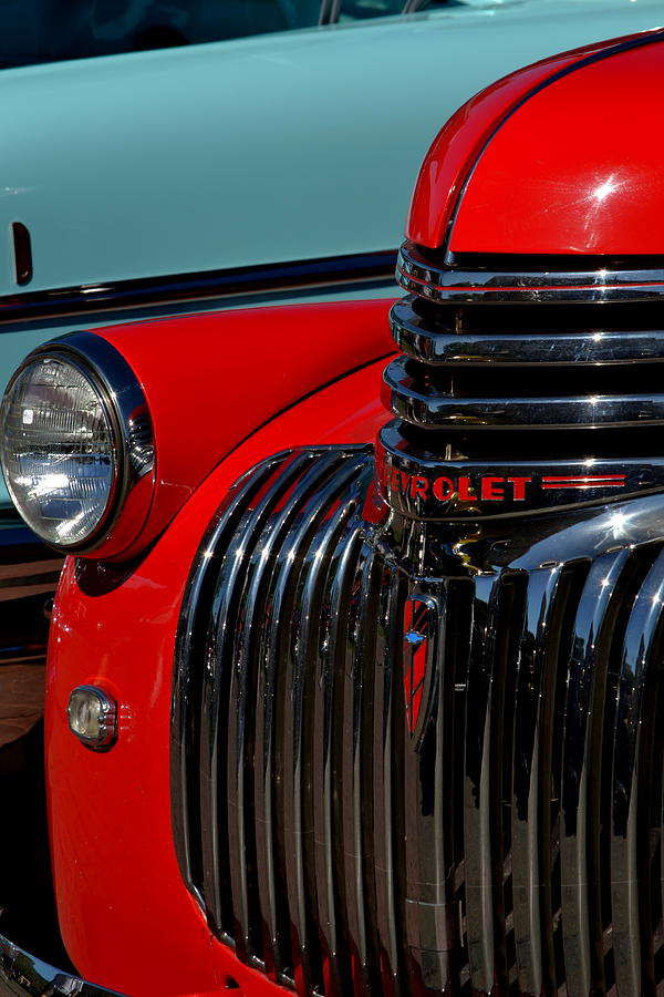 Red Chevy Pick-up Photograph by Dean Ferreira