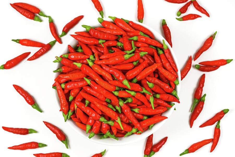 Red Chilli Peppers Photograph by Ktsdesign/science Photo Library