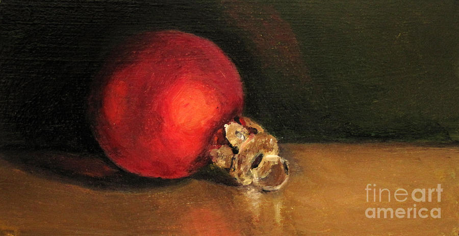 Red Christmas Bulb Painting by Ulrike Miesen-Schuermann