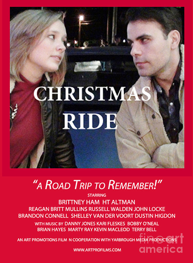 Red Christmas Ride Poster Digital Art by Karen Francis