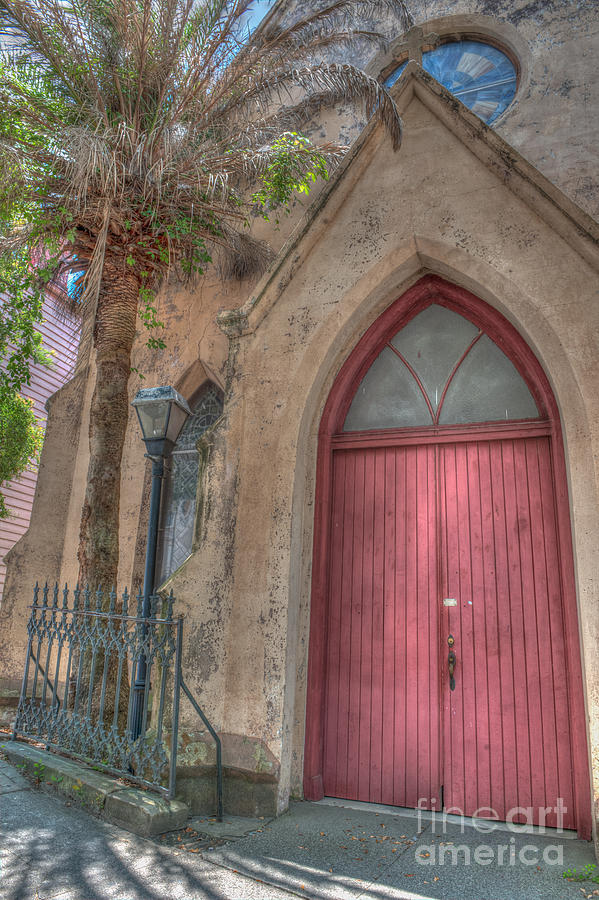 Red Church Door Photograph