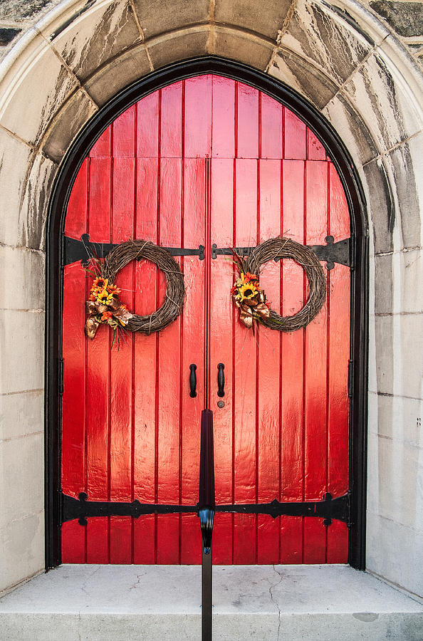 Don Johnson Photograph - Red Church Door by Don Johnson