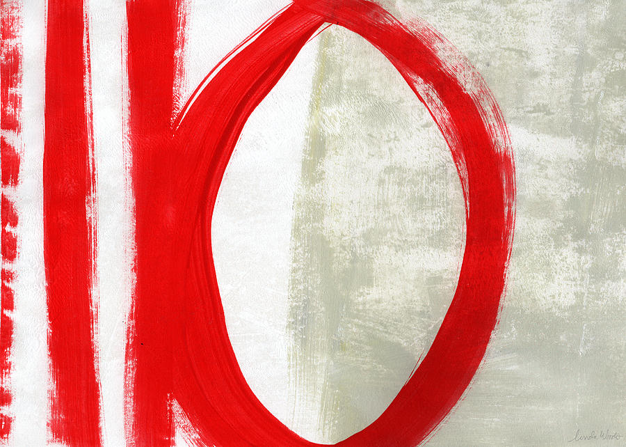 Red Circle 5- Abstract Painting Painting