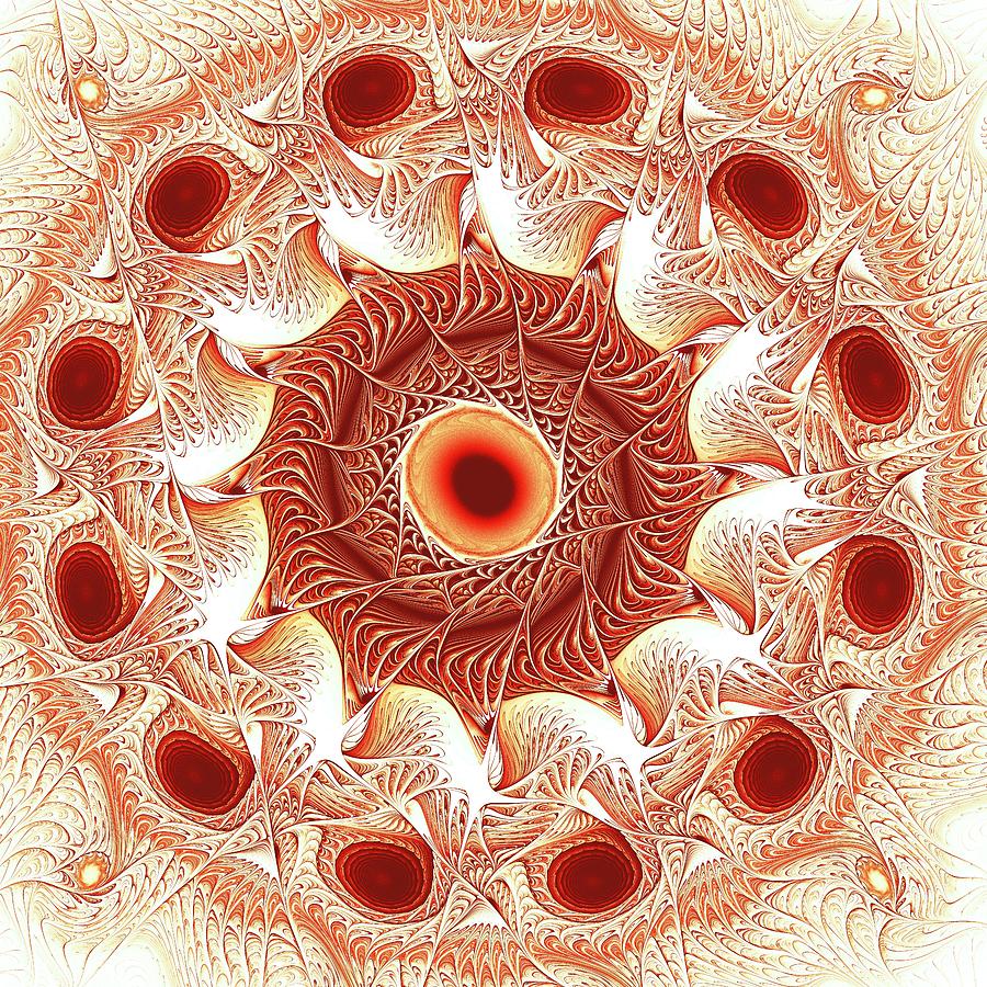 Cool Digital Art - Red Circle by Anastasiya Malakhova